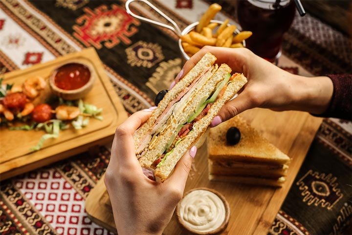Sandwich close up